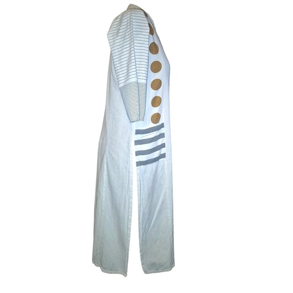 Utsa Dress Womens Med Beige Geometric Artsy Art to Wear Button Front Kurta - Picture 5 of 6